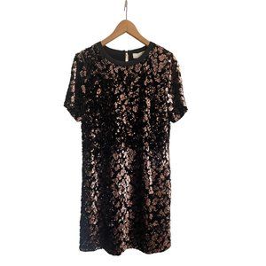 Ro & De Anthropologie Andi Sequined Tee Dress - Women | Color: Black | Size: M